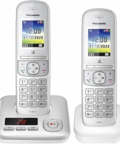 Schnurlose Telefone Panasonic KX-TGH722GG Schnurlostelefon Mit Anrufbeantworter Perlsilber