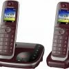 Schnurlose Telefone Panasonic KX-TGJ322GR Schnurlostelefon Mit Anrufbeantworter Weinrot