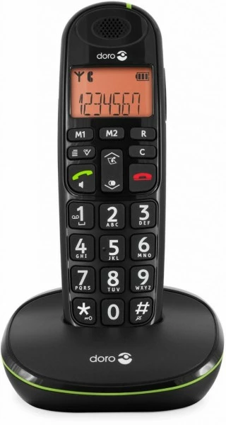 Schnurlose Telefone Doro PhoneEasy 100 W Schnurlostelefon Schwarz 1 Schnurlose Telefone Doro PhoneEasy 100 W Schnurlostelefon Schwarz