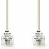Zubehör Nedis TCGP90200IV50 RJ11-Kabel (5m) RJ11-Stecker>RJ11-Stecker Elfenbein