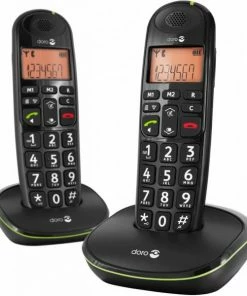 Schnurlose Telefone Doro PhoneEasy 100 W Duo Schnurlostelefon Schwarz