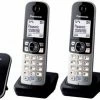 Schnurlose Telefone Panasonic KX-TG6824GB Schnurlostelefon Mit Anrufbeantworter Schwarz