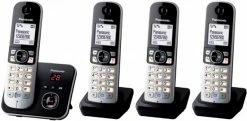 Schnurlose Telefone Panasonic KX-TG6824GB Schnurlostelefon Mit Anrufbeantworter Schwarz