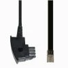 Zubehör E + P T 180/1 Telefonkabel (1m) Schwarz
