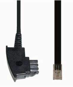 Zubehör E + P T 180/1 Telefonkabel (1m) Schwarz