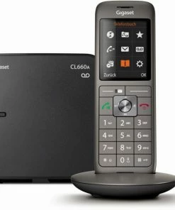 Schnurlose Telefone Gigaset CL660A Schnurlostelefon Mit Anrufbeantworter Anthrazit/schwarz