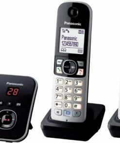 Schnurlose Telefone Panasonic KX-TG6823GB Schnurlostelefon Mit Anrufbeantworter Schwarz