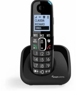 Schnurlose Telefone Amplicomms BigTel 1500 Schnurloses Seniorentelefon Schwarz