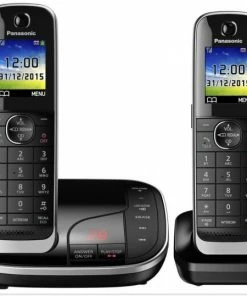 Schnurlose Telefone Panasonic KX-TGJ322GB Schnurlostelefon Mit Anrufbeantworter Schwarz