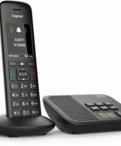 Schnurlose Telefone Gigaset C570A Schnurlostelefon Mit Anrufbeantworter Schwarz