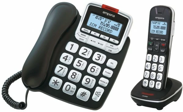 Schnurlose Telefone Emporia GD61ABB Schnurlos + Schnurgebunden Mit AB 1 Schnurlose Telefone Emporia GD61ABB Schnurlos + Schnurgebunden Mit AB