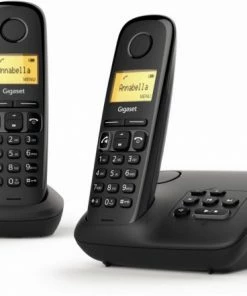 Schnurlose Telefone Gigaset A270 A Duo Schnurlostelefon Mit Anrufbeantworter Schwarz