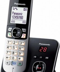 Schnurlose Telefone Panasonic KX-TG6821GB Schnurlostelefon Mit Anrufbeantworter Schwarz