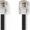 Zubehör Nedis TCGB90200BK50 RJ11-Kabel (5m) Schwarz RJ11 (6P4C) Buchse>RJ11 (6P4C) Buchse