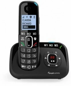 Schnurlose Telefone Amplicomms BigTel 1580 Schnurloses Seniorentelefon Mit AB Schwarz