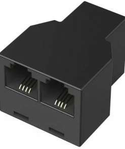 Zubehör Hama Modular-Verteiler Buchse 6p4c>2 Buchsen 6p4c Schwarz