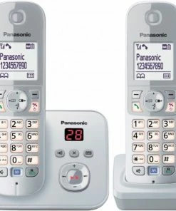 Schnurlose Telefone Panasonic KX-TG6822GS Schnurlostelefon Mit Anrufbeantworter Perlsilber