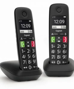 Schnurlose Telefone Gigaset E290 Duo Schnurlostelefon Schwarz