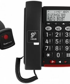 Telefone Mit Kabel Amplicomms BigTel 50 Alarm Plus Schnurgebundenes Seniorentelefon Dunkelgrau