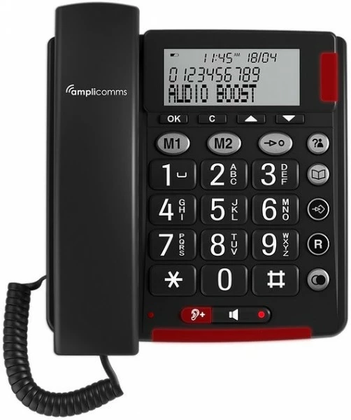 Telefone Mit Kabel Amplicomms BigTel 48 Plus Schnurgebundenes Seniorentelefon Dunkelgrau