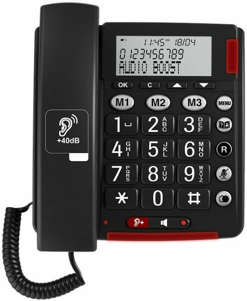 Telefone Mit Kabel Amplicomms BigTel 50 Alarm Plus Schnurgebundenes Seniorentelefon Dunkelgrau 3 Telefone Mit Kabel Amplicomms BigTel 50 Alarm Plus Schnurgebundenes Seniorentelefon Dunkelgrau – Bild 3