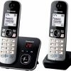 Schnurlose Telefone Panasonic KX-TG6822GB Schnurlostelefon Mit Anrufbeantworter Schwarz