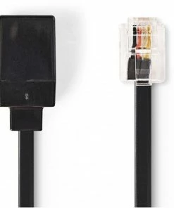 Zubehör Nedis TCGP90205BK100 RJ11-Kabel (10m) RJ11-Stecker>RJ11-Buchse Schwarz