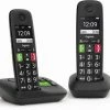 Schnurlose Telefone Gigaset E290A Duo Schnurlostelefon Mit Anrufbeantworter Schwarz