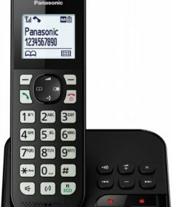 Schnurlose Telefone Panasonic KX-TGC460GB Schnurlostelefon Mit Anrufbeantworter Schwarz