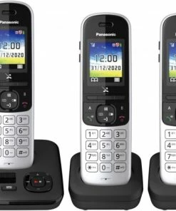 Schnurlose Telefone Panasonic KX-TGH723GS Schnurlostelefon Mit Anrufbeantworter Schwarz