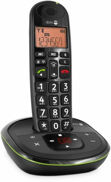 Schnurlose Telefone Doro PhoneEasy 105 WR Schnurlostelefon Mit Anrufbeantworter Schwarz 2 Schnurlose Telefone Doro PhoneEasy 105 WR Schnurlostelefon Mit Anrufbeantworter Schwarz – Bild 2