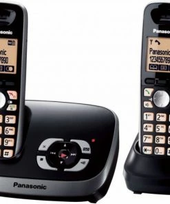 Schnurlose Telefone Panasonic KX-TG6522GB Schnurlostelefon Mit Anrufbeantworter Schwarz