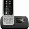Schnurlose Telefone Gigaset C 430 A Schnurlostelefon Mit Anrufbeantworter Schwarz