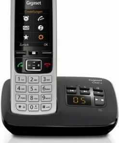 Schnurlose Telefone Gigaset C 430 A Schnurlostelefon Mit Anrufbeantworter Schwarz