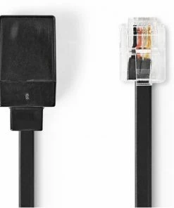 Zubehör Nedis TCGP90205BK50 RJ11-Kabel (5m) RJ11-Stecker>RJ11-Buchse Schwarz